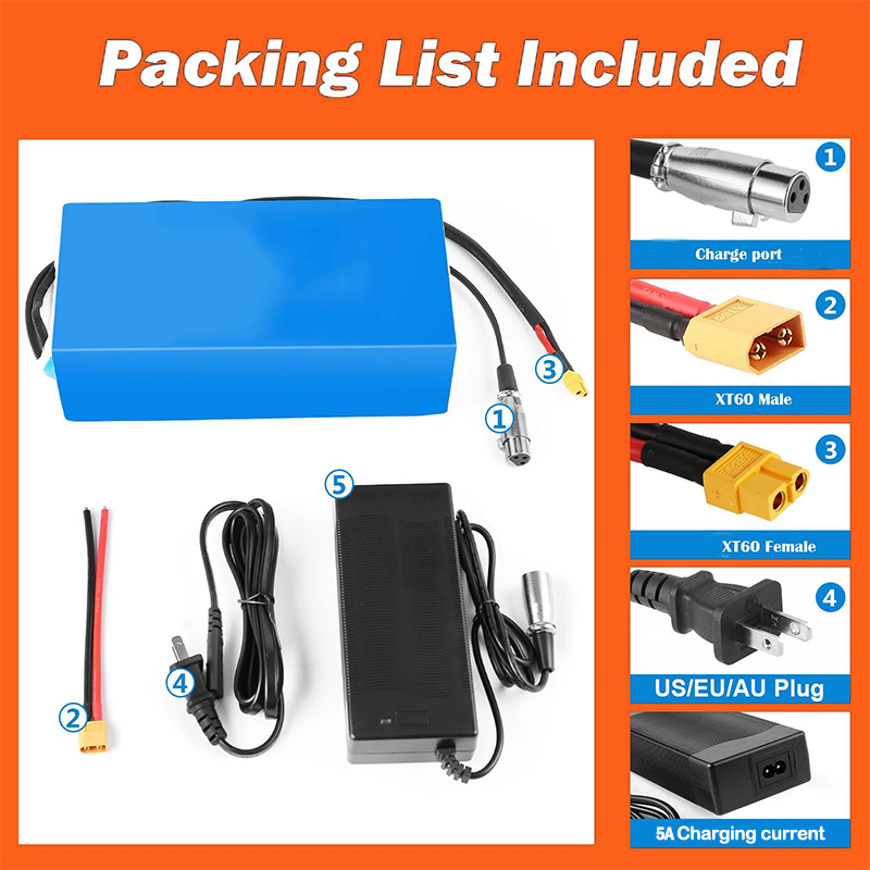 60V 30Ah 21700 Battery Pack - 48V 52V Electric Bicycle chamrider 21700