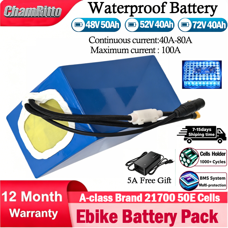 60V 30Ah 21700 Battery Pack - 21700 E bike Scootoer Battery 52V