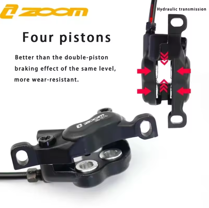 ZOOM HB-876E E-Bike 4-Piston H - Zoom Hydraulic Brake 4 Piston E-Scooter 评论和价格