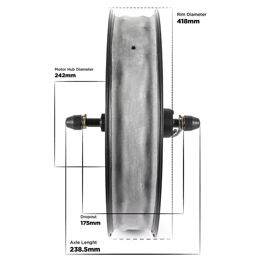High Power 20 Inch Brushless G - 60V 5000W Brushless Hub Motor 评论和价格