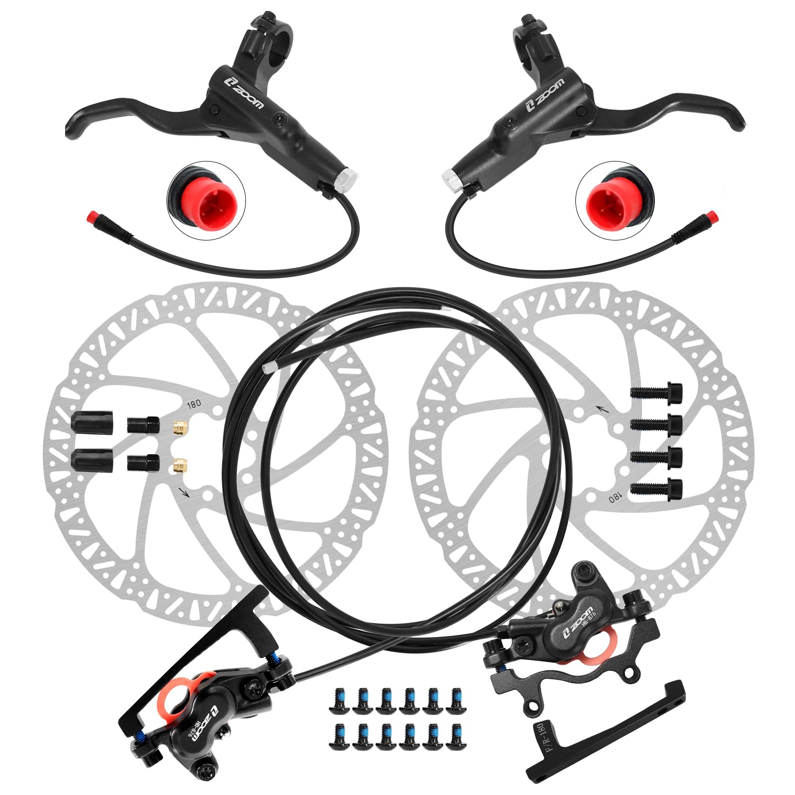 ZOOM HB876E Hydraulic Disc Bra - Zoom Hydraulic Brake 4 Piston E-Scooter 评论和价格